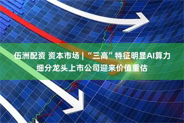 伍洲配资 资本市场 | “三高”特征明显AI算力细分龙头上市公司迎来价值重估